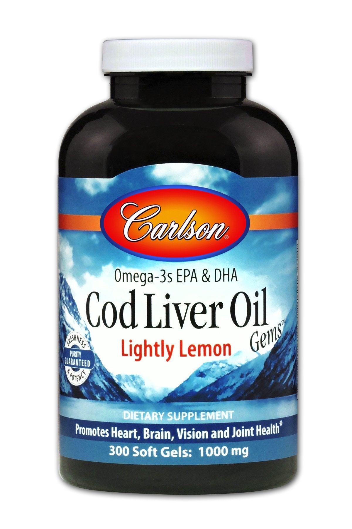 Cod Liver Oil Lemon 1000 mg - 300 Softgels