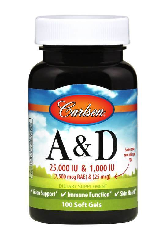 A & D 25000 IU & 1000 IU - 250 Softgels