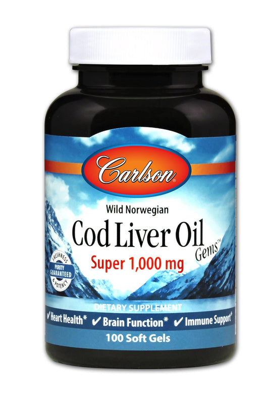 Super Cod Liver Oil 1000 mg - 100 Softgels