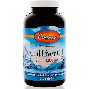 Super Cod Liver Oil 1000 mg - 250 Softgels