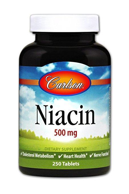 Niacin 500 mg - 250 Tablets