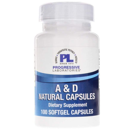 A & D Natural Capsules - 100 Softgels