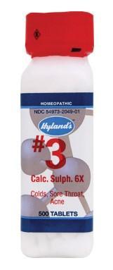 Calc. Sulph. #3 6X - 500 Tablets