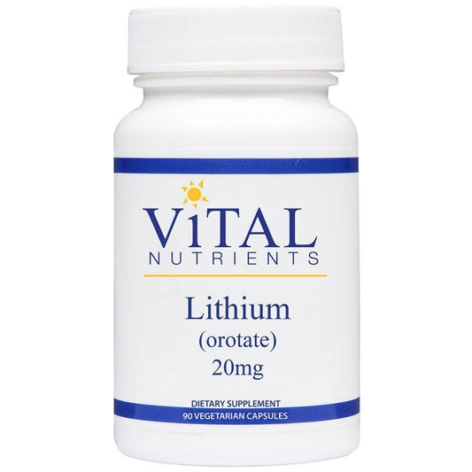 Lithium (orotate) 20 mg - 90 Vegetarian Capsules