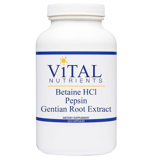 Betaine HCL w/ Pepsin & Gentian - 225 Capsules