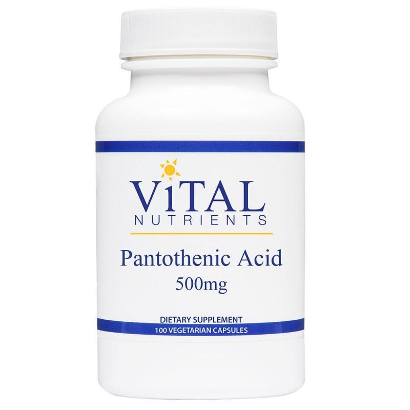 Pantothenic Acid 500 mg - 100 Capsules