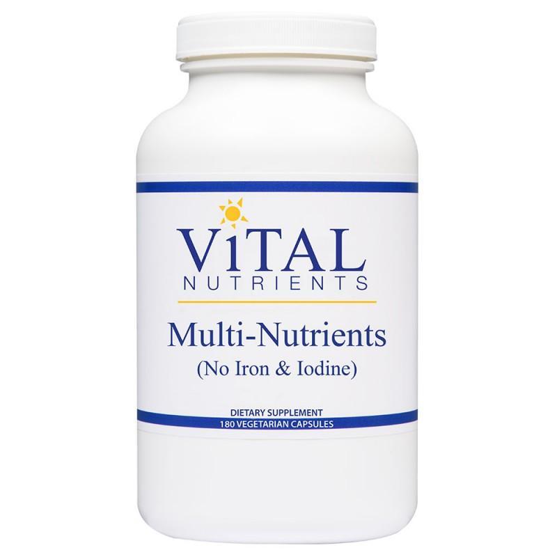 Multi-Nutrients (No Iron/Iodine) - 180 Vegetarian Capsules