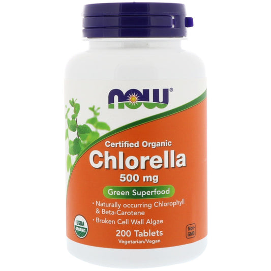 Organic Chlorella 500 mg - 200 Tablets