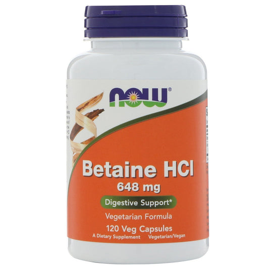 Betaine HCl 648 mg - 120 Vegetarian Capsules
