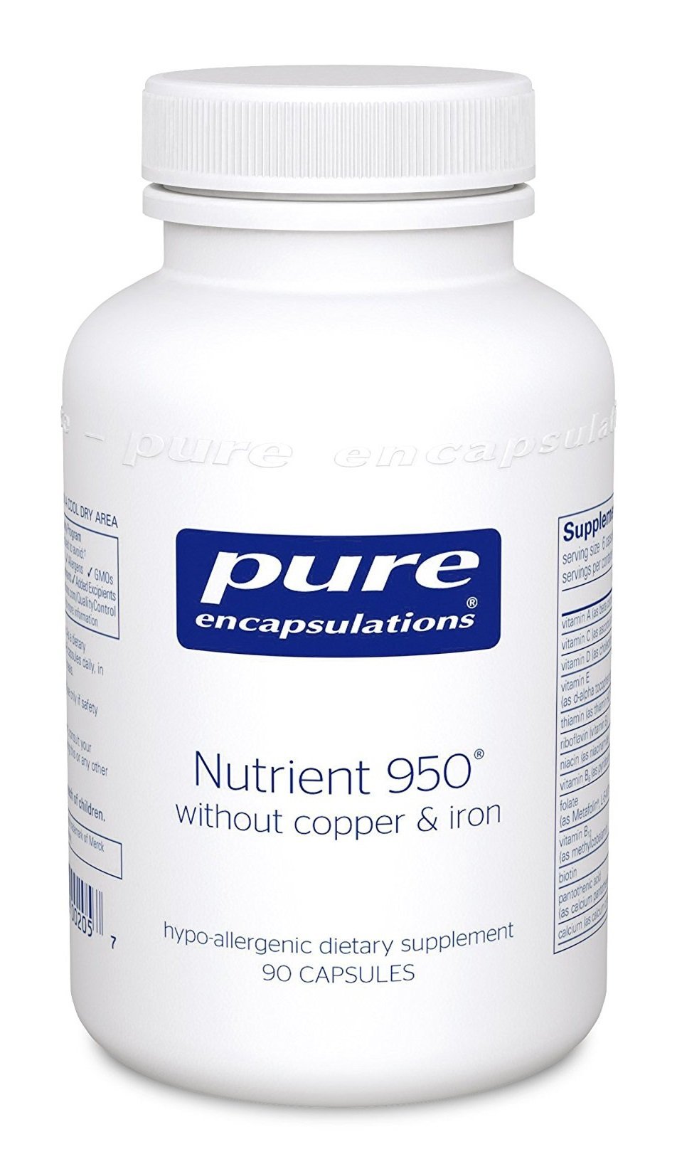 Nutrient 950 w/o Cu & Fe - 90 Vegetarian Capsule
