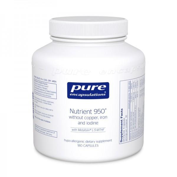 Nutrient 950 w/o Cu, Fe & I - 180 Vegetarian Capsules