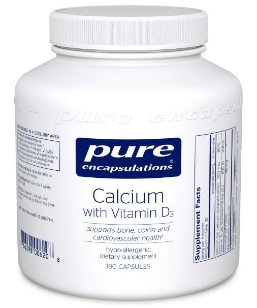 Calcium with Vitamin D3 - 180 Vegetarian Capsules