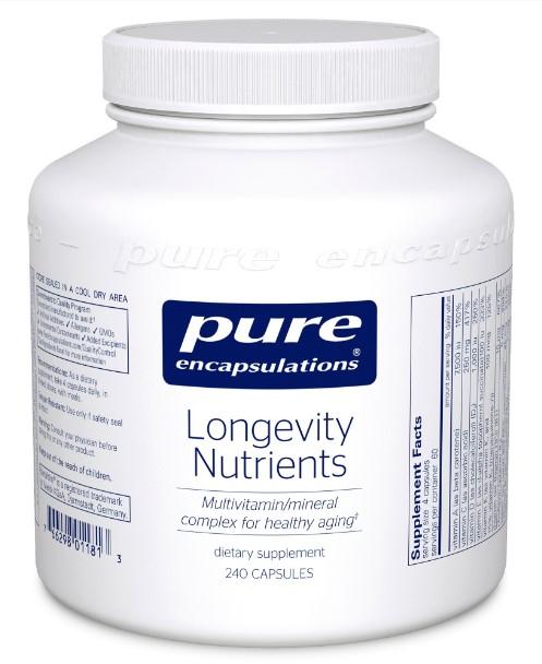 Longevity Nutrients - 240 Vegetarian Capsules