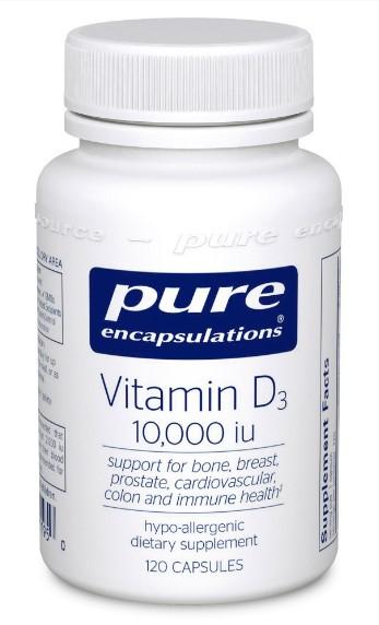 Vitamin D3 10,000 IU - 120 Vegetarian Capsules