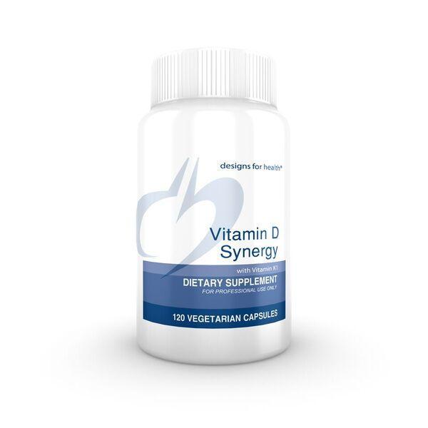 Vitamin D Synergy with Vitamin K1 - 120 Vegetarian Capsules
