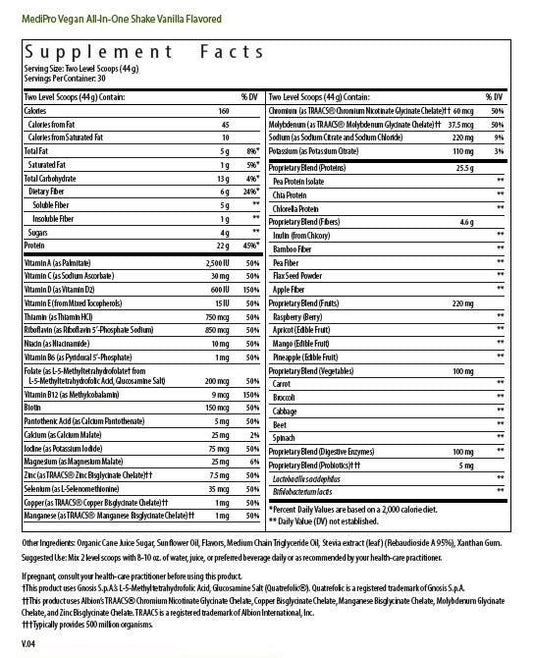 MediPro Vegan Vanilla - 44.6 oz